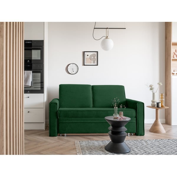 Tamsiai žalia sofa lova 168 cm Lucky Lucy - Miuform-image-1