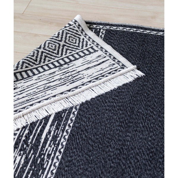 Juodos ir baltos spalvos medvilninis kilimas Oyo home Duo, 120 x 180 cm-image-3