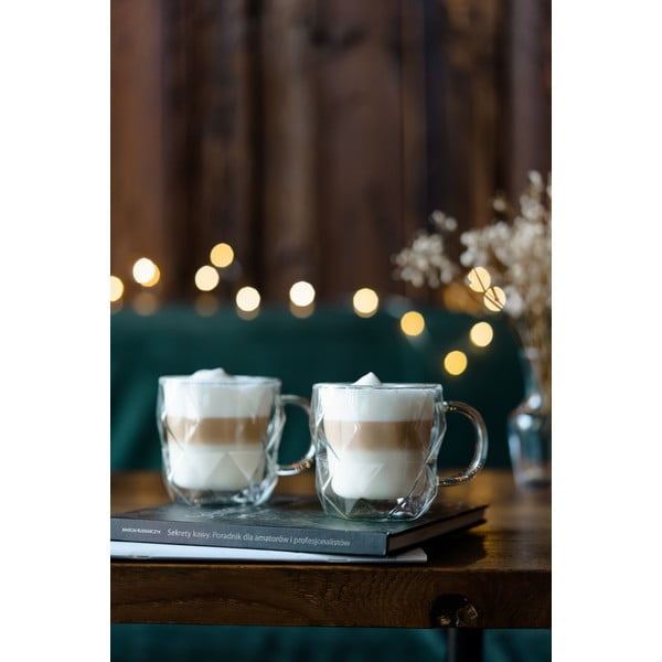 2 dvigubų sienelių puodelių rinkinys Vialli Design Geo, 330 ml-image-1