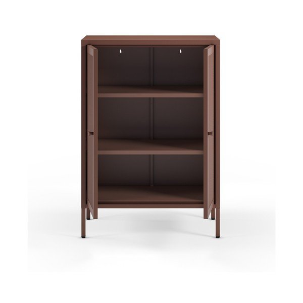 Bordo spalvos iš metalo spintelė 70x100x40 cm Fayna – Marckeric-image-2