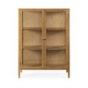 Natūralios spalvos vitrina iš ąžuolo 90x126x40 cm Ceci – MOME