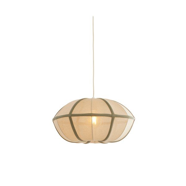 Kreminės spalvos kabantis šviestuvas su tekstiliniu gaubtu Mirelys – Light & Living-image-2