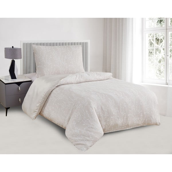 Iš žakardo viengulė patalynė smėlio spalvos 140x200 cm Boston – My House-image-1