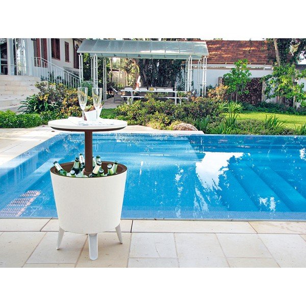 Iš plastiko apvalios formos sodo stalas su padėklu ø 49,5 cm Cool – Keter-image-3