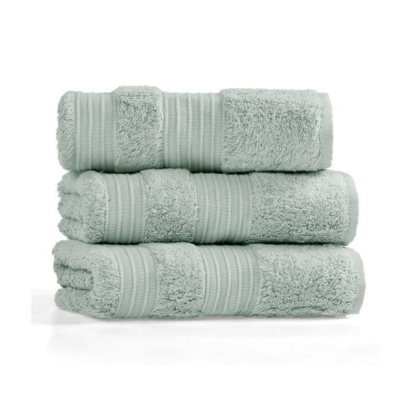 Rankšluostis mėtų spalvos iš medvilnės/iš bambukinė 50x90 cm London Hand – Foutastic-image-2