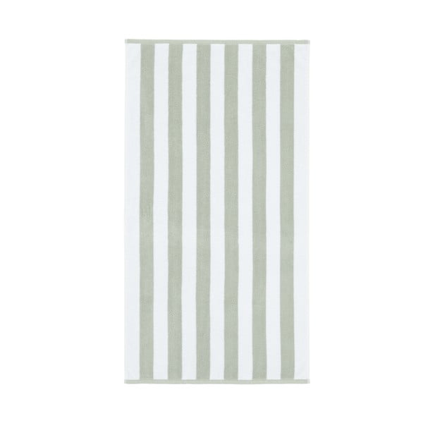 Iš medvilnės vonios rankšluostis baltos spalvos/pilkos spalvos 90x140 cm Stripe Jacquard – Bianca