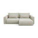 Smėlio spalvos sulankstoma/su sandėliavimo vieta kampinė sofa (su dešiniuoju kampu/su gultu) Kapua – Makamii