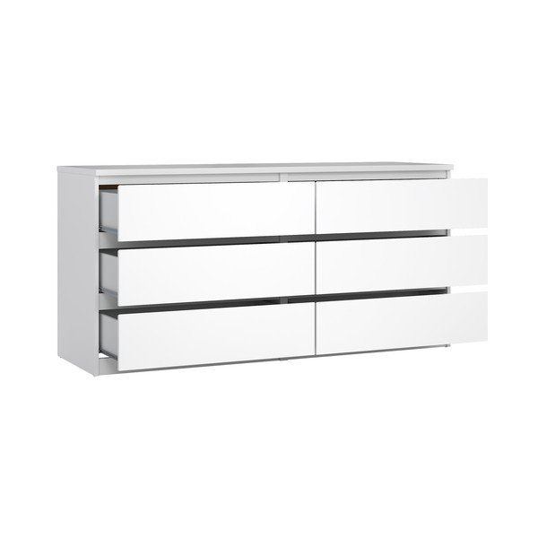 Baltos spalvos šoninė spintelė 154x76x50 cm Naia – Tvilum-image-3