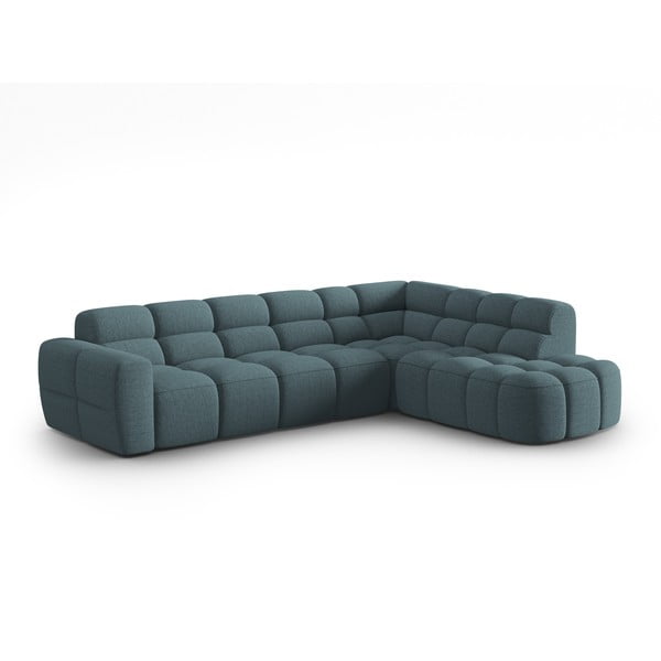 Kampinė sofa mėlynos spalvos Lisa – Micadoni Home-image-2