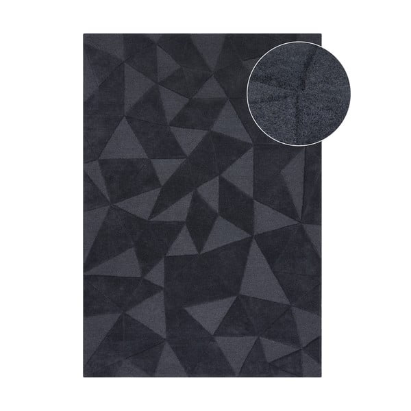 Pilkas vilnonis kilimas 170x120 cm Shard - Flair Rugs