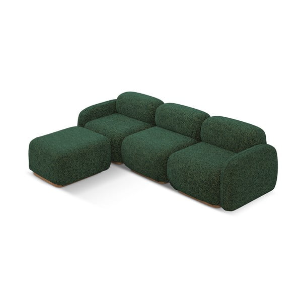Tamsiai žalios spalvos modulinė kampinė sofa (kintama) Ailani – Makamii-image-3