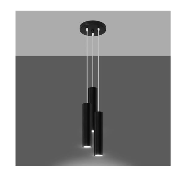 Kabantis šviestuvas juodos spalvos ø 6 cm Castro – Sollux-image-1