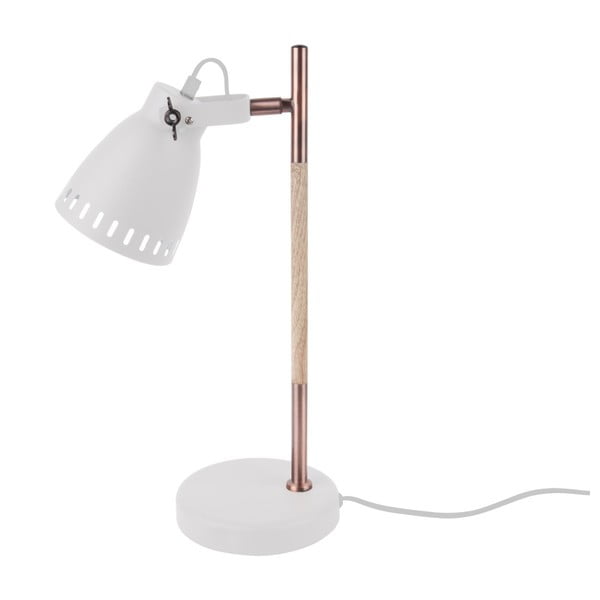Baltas stalinis šviestuvas su medinėmis detalėmis "Leitmotiv Mingle