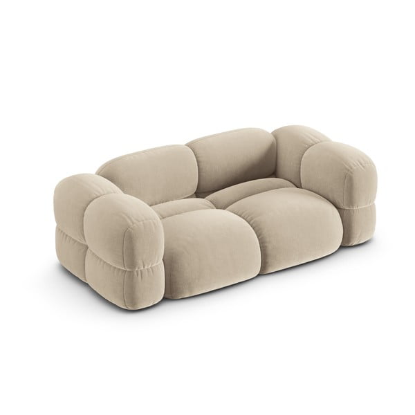 Smėlio spalvos iš velveto sofa 210 cm Loretto – Cosmopolitan Design-image-3