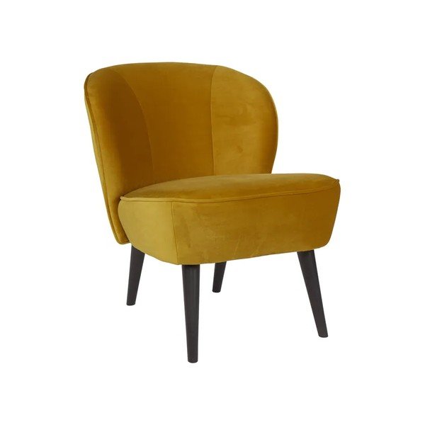 Geltonas krėslas WOOOD Sara