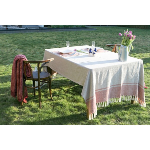 Smėlio spalvos medvilninė staltiesė Tiseco Home Studio, 250 x 150 cm-image-1