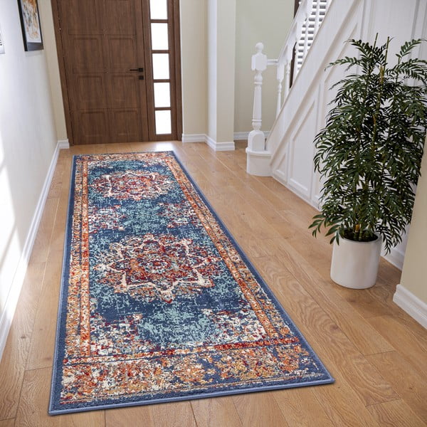 Tamsiai mėlynas kiliminis takelis 80x240 cm Orient Maderno - Hanse Home-image-1