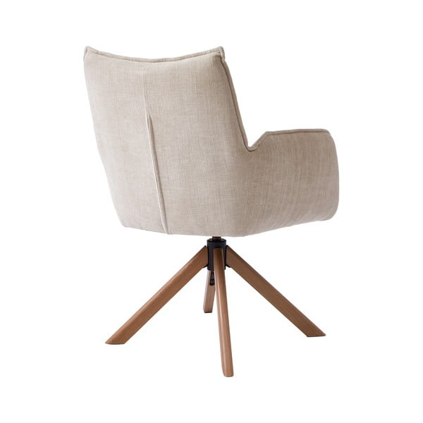 Kreminės spalvos iš audinio valgomojo kėdžių komplektas 2 vnt. Marilla – Unique Furniture-image-4