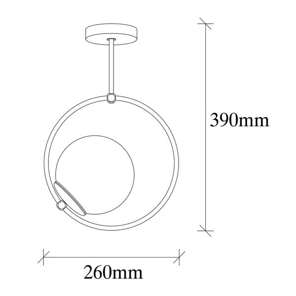 Juodos spalvos kabantis šviestuvas su stiklo gaubtu Chandelier – Opviq lights-image-3