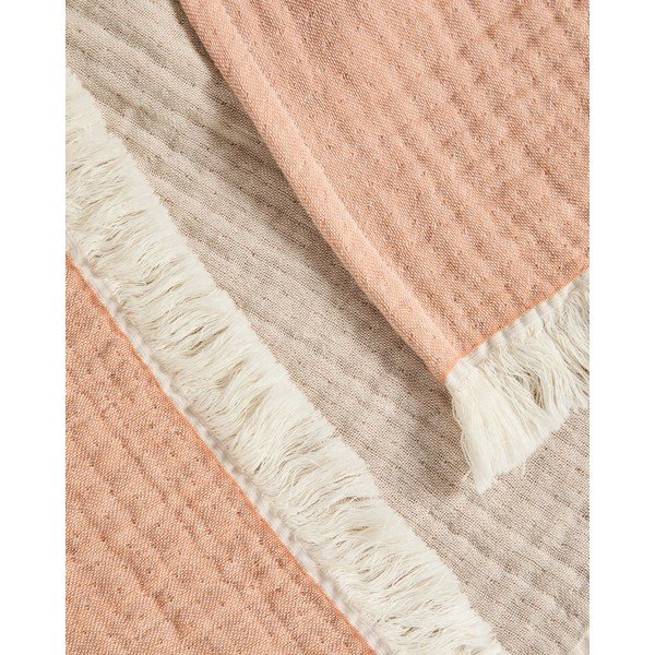 Rausvos spalvos iš muslino vaikiškas pledas 130x170 cm Nafine – Kave Home-image-2