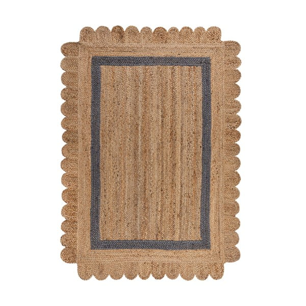 Rankų darbo pilkos spalvos/natūralios spalvos iš džiuto kilimas 160x230 cm Grace Grey – Flair Rugs