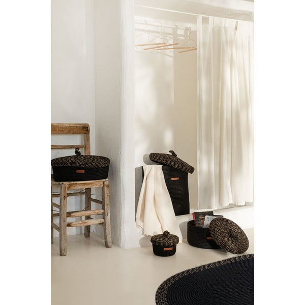 Medžiaginė dekoratyvinė laikymo dėžė su dangčiu - Mioli Decor-image-1