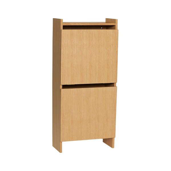Natūralios spalvos atlenkiama spintelė batams iš ąžuolo 50x110x24 cm Forma – Hübsch