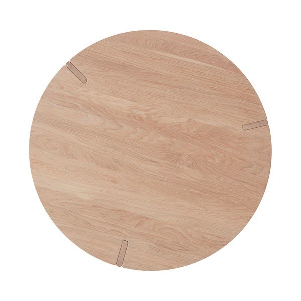 Natūralios spalvos iš ąžuolo masyvo apvalios formos kavos staliukas ø 90 cm Oy – OYOY Living Design-image-2
