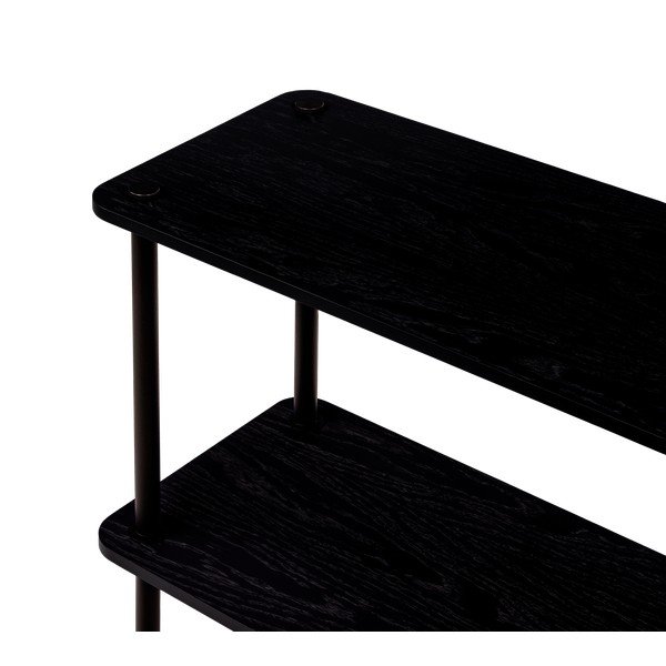 Juodos spalvos pastatoma lentyna iš ąžuolo 80x163x35 cm Teidi – noo.ma-image-4