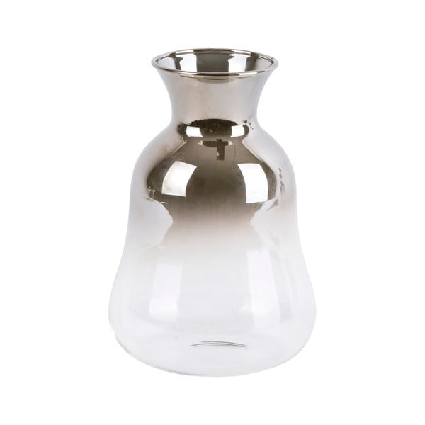Stiklinė maža vaza PT LIVING Silver Fade, aukštis 12 cm