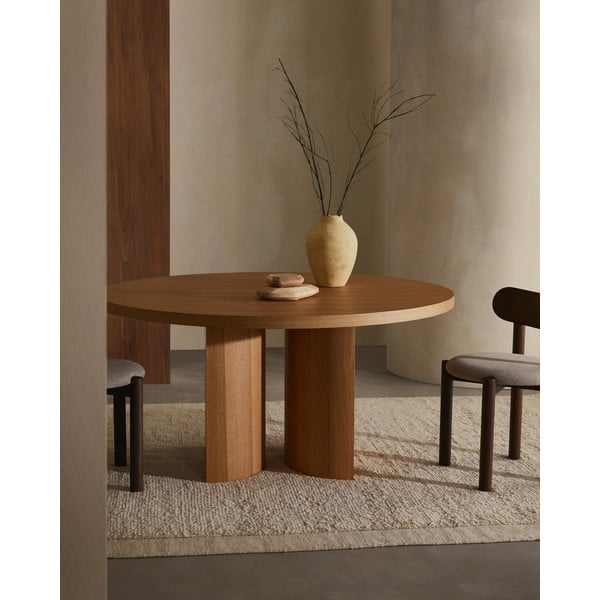 Apvalios formos valgomojo stalas iš ąžuolo ø 150 cm Nealy – Kave Home-image-2