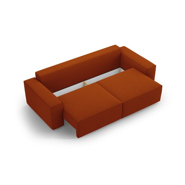 Sulankstoma sofa raudonos plytų spalvos 247 cm Jodie – Micadoni Home-image-3