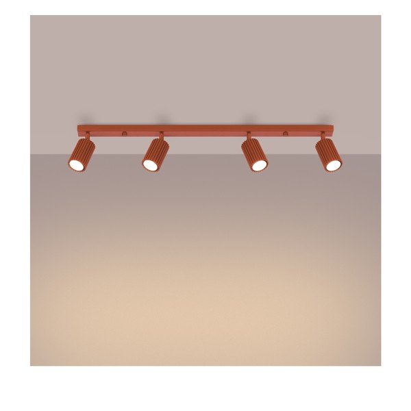 Raudonos plytų spalvos taškinis šviestuvas 6,5x81 cm Gleam – Sollux-image-3