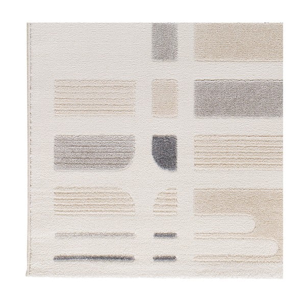 Šviesiai pilkos spalvos/dramblio kaulo spalvos kilimas 200x290 cm Flora – Universal-image-3