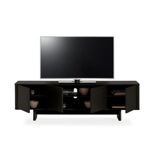 Juodos spalvos TV spintelė 180x55x40 cm Solei – MOME-image-1