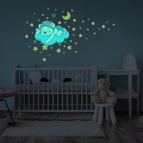 Vaikiškas sieninis lipdukas 35x30 cm Dreamy Bear - Ambiance-image-3
