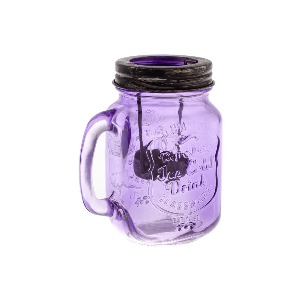 Violetinio stiklo žvakidė Dakls Rura