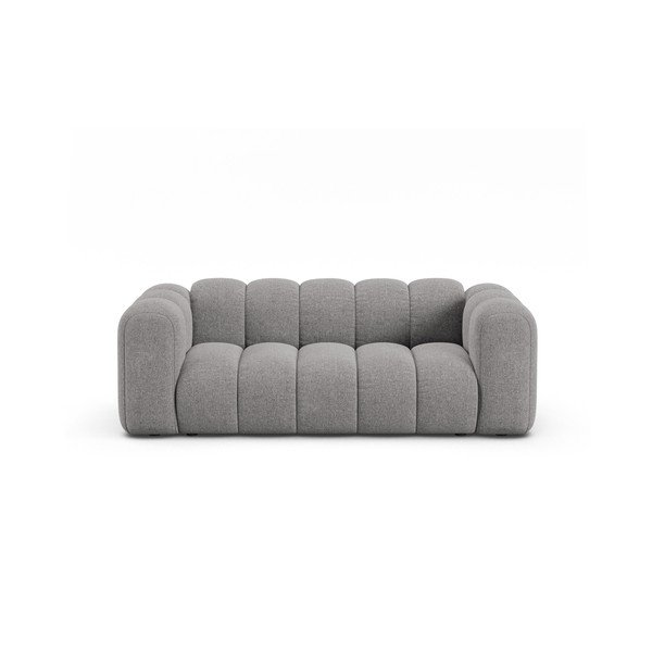 Pilkos spalvos sofa iš šenilinio audinio 200 cm Lupine – Micadoni 