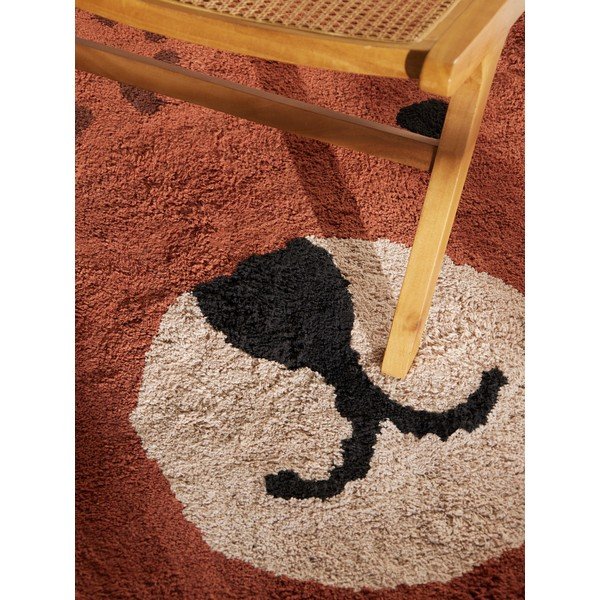 Skalbiamas/rankų darbo rudos spalvos iš medvilnės vaikiškas kilimas 120x149 cm Snuggle Berry – Hanse Home-image-2