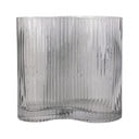 Pilka stiklo vaza PT LIVING Wave, aukštis 18 cm