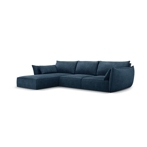 Tamsiai mėlyna kampinė sofa (kairysis kampas) Vanda - Mazzini Sofas-image-2