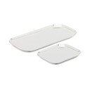 Iš nerūdijančio plieno padėklai 2 vnt. serviravimo padėklas 15x29 cm Nirela – Kave Home