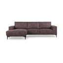 Iš dirbtinės odos kampinė sofa tamsiai rudos spalvos (su kairiuoju kampu) Copenhagen – Scandic