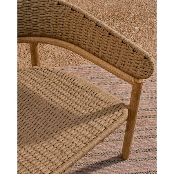 Smėlio spalvos/natūralios spalvos iš akacijos masyvo sodo sofa Arinella – Kave Home-image-3