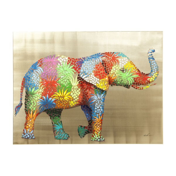 Dramblys Kare Design Touched Flower Elefant, 120 x 90 cm