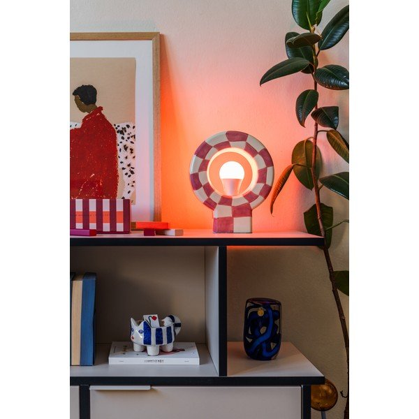 Rožinės spalvos stalinis šviestuvas (aukštis 23,5 cm) Vialini – Bloomingville-image-3