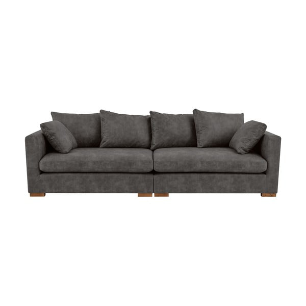 Iš dirbtinės odos sofa antracito spalvos 266 cm Hamburg – Scandic