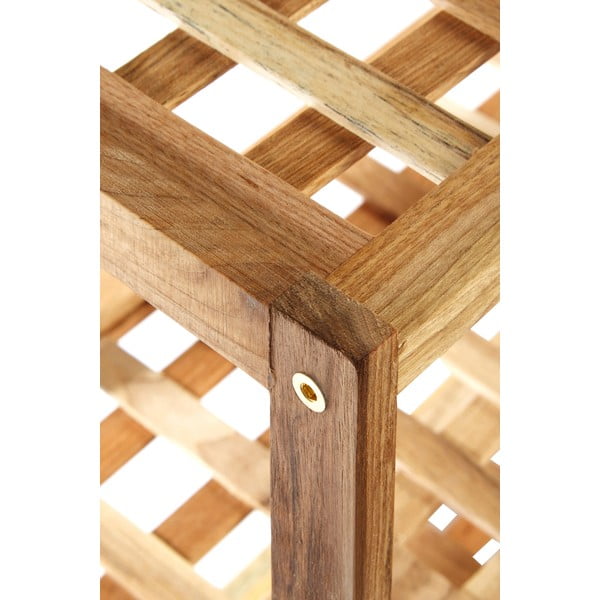 Iš riešutmedžio masyvo spintelė batams natūralios spalvos – Premier Housewares-image-1