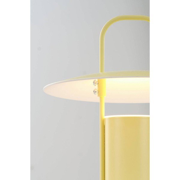 Geltonos spalvos iš metalo stalinis šviestuvas LED su pritemdymo funkcija (aukštis 24 cm) Venna – Jotex-image-4