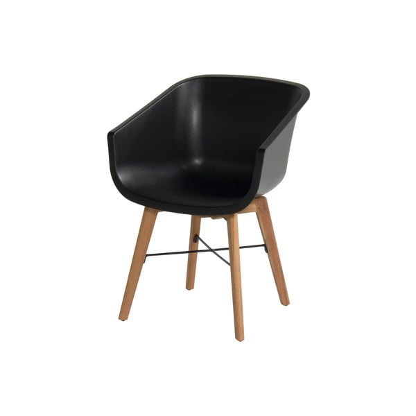 Plastikinės sodo kėdės juodos spalvos 2 vnt. Amalia – Hartman